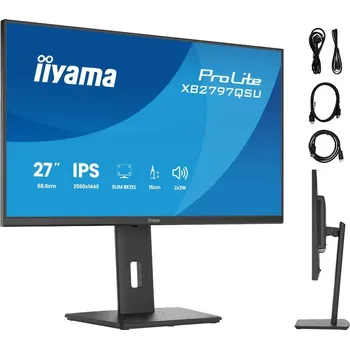 Monitor iiyama ProLite XB2797QSU-B1 27" IPS WQHD LED 120Hz 1ms /2xHDMI, DP/ FlickerFree, HubUSB/USB-C, HAS monitor 0