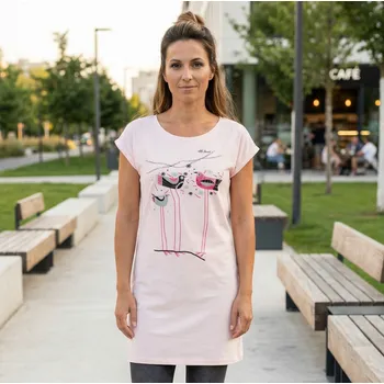 Dámské tričko Dámské prodloužené triko ALTISPORT CARRYOVER ALW043K388 RŮŽOVÁ L/XL