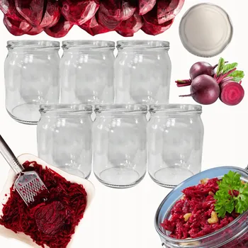 Sklenice Sklenice 540ml džemy, džemy , pyré, paštiky 6 kusů 82mm PZH