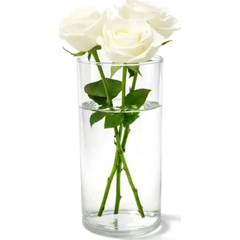 Váza Skleněná váza na květiny – válcová – Ø 10 × 24 cm | Gastrokitchen