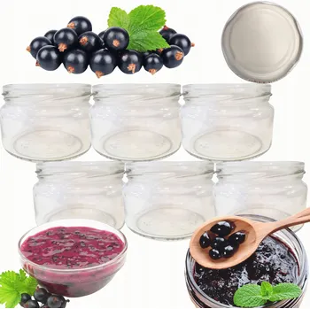 Sklenice Sklenice 250ml na džemy, džemy , koření, dezerty 6x 82mm