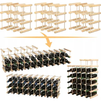 Stojan na víno Modulární stojan na víno x3/27+6 lahví RW7 Nat borovice