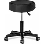 Casaria Taburetka na kolečkách BONY, Ø35cm, černá