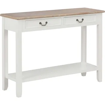 Toaletní stolek zahrada-XL Konzolový stolek bílý 110 x 35 x 80 cm dřevo 249901