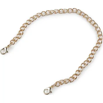 Kovový řetízek na kabelky i oděvy délka 23 cm, barva zlatá