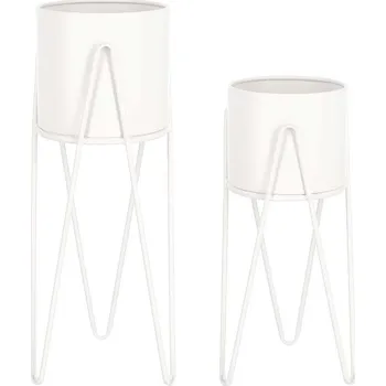 Květináč Sada obalů na květináče se stojany Bizzotto Madelyn 2-pack 723945 bílá 00X