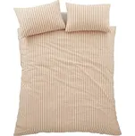 Oranžové 3dílné povlečení na dvoulůžko 200x200 cm Cotton Rich Woven Stripe – Pineapple Elephant ID_1900382