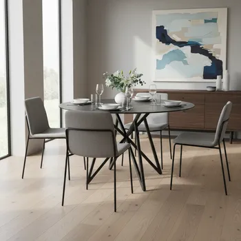 Jídelní stůl Signal Jídelní stůl MURANO 120 cm | šedá, černá