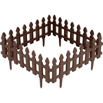 Zahradní obrubník Plonos PL-963 Zahradní plastové obrubníky, flexibilní 240 cm, hnědé