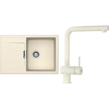 Kuchyňský dřez Set Schock S6-1 (dřez Mono D-100 Magnolia + baterie Epos Magnolia)