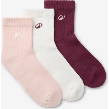 DECATHLON Nízké ponožky Elementals 3 páry 43/46 BÍLÁ|RŮŽOVÁ|ČERVENÁ