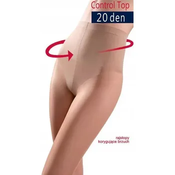 Dámské punčochy Hladké Punčocháče Mona RAJSTOPYCONTROL TOP 20 1den černé Glace velikost 4