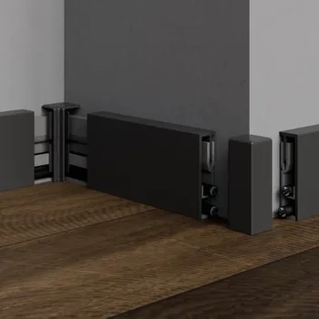 ukončovací lišta Roh k soklu Profil-EU černá mat, PVC, délka 2 cm, výška hrany 50 mm, SKKOMPVNE2GF50