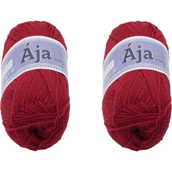 Galanterie SET 2ks - Příze ÁJA Červená BX13173 - 50g / 217 m