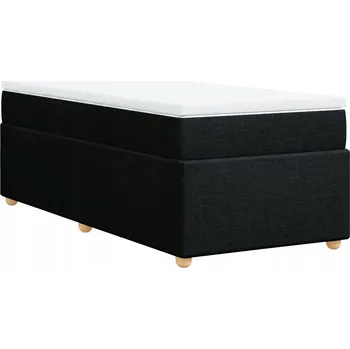 Postel Čalouněná jednolůžková postel VidaXL 80x200 cm černá