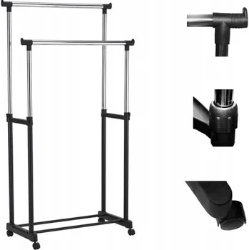 Věšák DVOJITÝ VĚŠÁK NA OBLEČENÍ