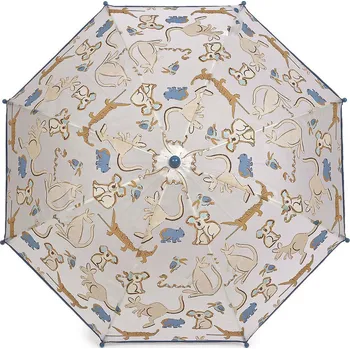 Deštník Dětský deštník Varianta: 1 béžovobílá zvířátka, Balení: 1 ks