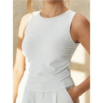 Dámské tričko Sinsay - Top se řasením - bílá - 304AI-00X - 304AI-00X-XS