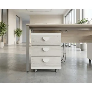 Zásuvkový kontejner Kontejner k psacímu stolu bílý, cascina Mety ring