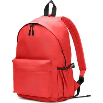 Městský batoh ROSARIO. Klasický batoh s nadčasovým designem z recyklovaného polyesteru 600D - Červená
