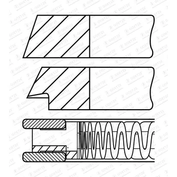 Autodíl Sada pístních kroužků GOETZE ENGINE 08-102500-00