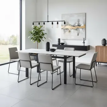 Jídelní stůl Signal Jídelní stůl GD017 | černá/bílý efekt mramoru