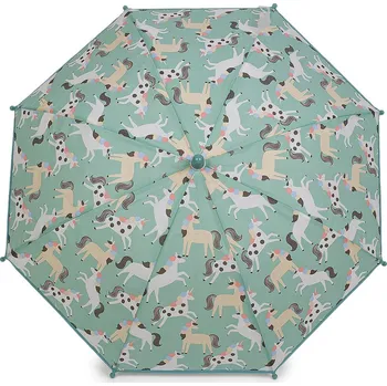 Deštník Dětský deštník, střední, 2 zelená šalvěj tmavá jednorožec