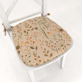 Podsedák Oblý podsedák PML-070 Podzimní rostliny na světle hnědém - 39x37x3 cm