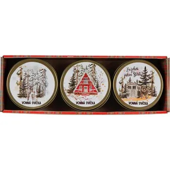 Svíčka Dárkové balení svíček v krabičce 3ks - Zažehni jiskru štěstí