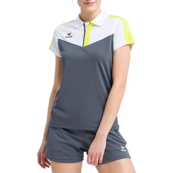 Pánské tričko ERIMA Poloshirt Squad BÍLÁ|ŠEDÁ