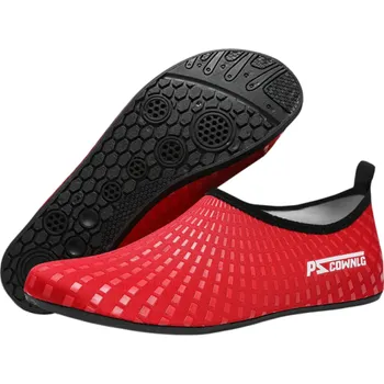 Boty do vody Boty do vody Pryžová podrážka Protiskluzové Vzduchová síťovina Plátno Unisex Jednobarevné s nápisem Plážové Aquashoes červená 42