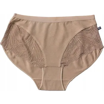 Kalhotky Kalhotky kalhotky Key LPC 112 bavlna midi bikini krajka S cappuccino