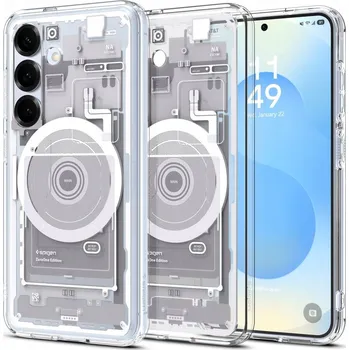 Pouzdro na mobilní telefon Zadní Kryt Spigen pro Samsung Galaxy S25 bílý