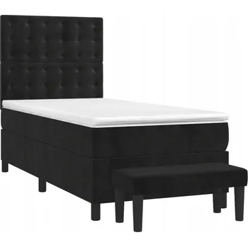 Postel Čalouněná jednolůžková postel VidaXL 90x200 cm černá