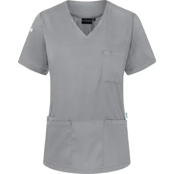 Dámská košile Karlowsky Dámská základní tunika s výstřihem do V a krátkými rukávy Barva: šedá světlá, Velikost: XXL KY138