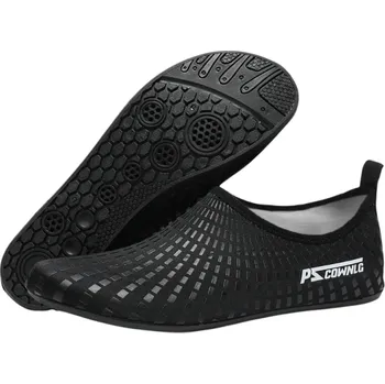 Boty do vody Boty do vody Pryžová podrážka Protiskluzové Vzduchová síťovina Plátno Unisex Jednobarevné s nápisem Plážové Aquashoes černá 44