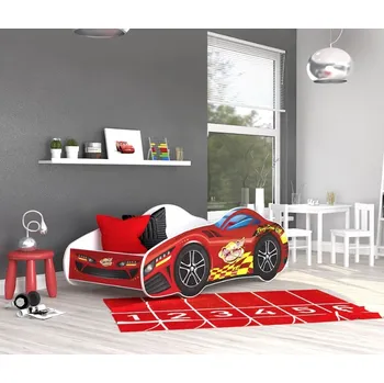 Dětská postel Dětská postel auto THOMAS 140x70 cm - červená (1)