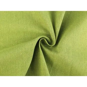 Bavlněná látka / imitace lnu, střední, 26 (36) zelená sv.