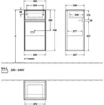 Villeroy & Boch Collaro boční skříňka 40,4x74,8x34,9 cm, panty vpravo, Glossy White (C03201DH)