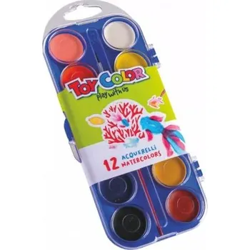Vodová barva barvy vodové 30mm Toy color 12 barev