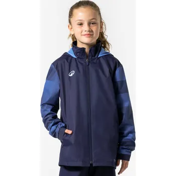 Fotbal KIPSTA Dětská bunda do deště Viralto Check 14 LET MODRÁ|ŠEDÁ