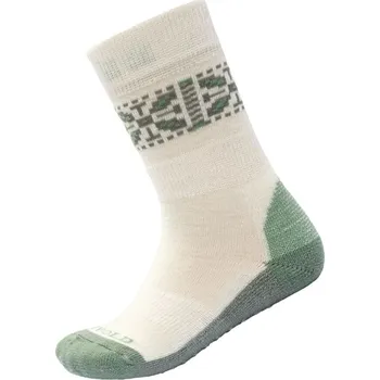 Dětské funkční ponožky s merinem Devold Multi Medium Kid Sock s protiskluzem raw white velikost nohy 22-24