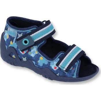 Chlapecké sandály Befado dětské sandály textilní modré velikost 18