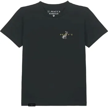 cyklistický dres PEATY'S DĚTSKÉ TRIKO S KRÁTKÝM RUKÁVEM - SUPERDOG / BLACK (PKW-25-TEE-SUP-BLK) 5-6y