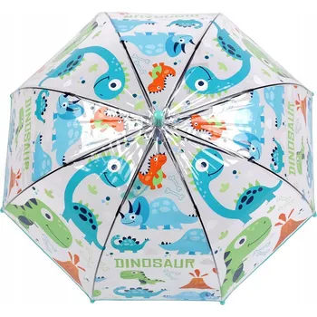 Deštník Dětský deštník průhledný automatický s dinosaury