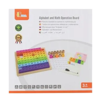 Dřevěná hračka VIGA Dřevěná abeceda a matematika