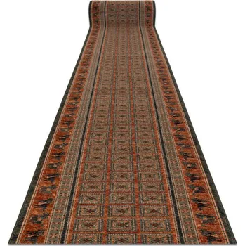 Koberec Běhoun KASHQAI 4301/501 zelený / terakota