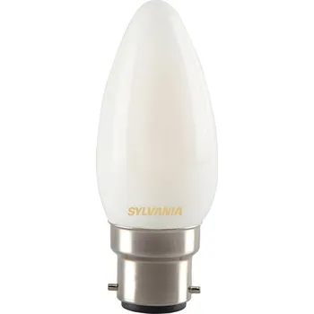 led svíčka Sylvania LED žárovka svíčka B22 4,5W 827 matná