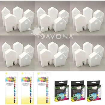 Davona Sada domečky z polystyrenu + akrylové barvy