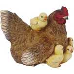 Dekorace slepička s kuřátky X8092